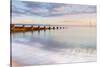 Sunrise at Portobello Beach, Edinburgh, East Lothian, Scotland, United Kingdom, Europe-Karen Deakin-Stretched Canvas