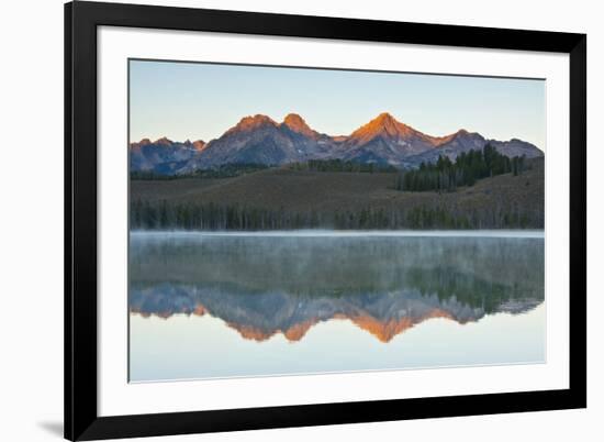 Sunrise at Sawtooth Mts, Little Redfish Lake, Stanley, Idaho-Michel Hersen-Framed Photographic Print