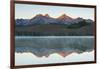 Sunrise at Sawtooth Mts, Little Redfish Lake, Stanley, Idaho-Michel Hersen-Framed Photographic Print