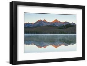 Sunrise at Sawtooth Mts, Little Redfish Lake, Stanley, Idaho-Michel Hersen-Framed Photographic Print