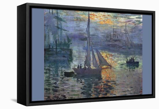 Sunrise At Sea-Claude Monet-Framed Stretched Canvas