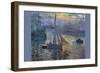 Sunrise At Sea-Claude Monet-Framed Art Print