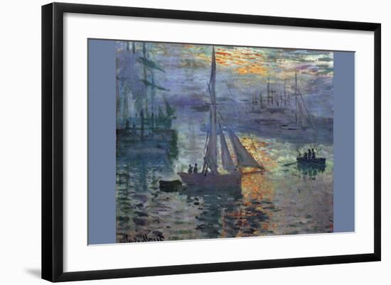 Sunrise At Sea-Claude Monet-Framed Art Print