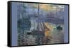 Sunrise at Sea-Claude Monet-Framed Stretched Canvas