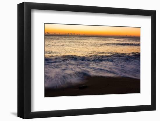 Sunrise at Shelly Beach, Caloundra, Sunshine Coast, Queensland, Australia-Mark A Johnson-Framed Photographic Print