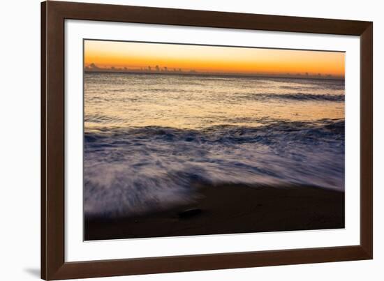Sunrise at Shelly Beach, Caloundra, Sunshine Coast, Queensland, Australia-Mark A Johnson-Framed Photographic Print