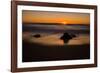 Sunrise at Shelly Beach, Caloundra, Sunshine Coast, Queensland, Australia-Mark A Johnson-Framed Photographic Print