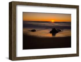 Sunrise at Shelly Beach, Caloundra, Sunshine Coast, Queensland, Australia-Mark A Johnson-Framed Photographic Print