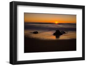 Sunrise at Shelly Beach, Caloundra, Sunshine Coast, Queensland, Australia-Mark A Johnson-Framed Photographic Print