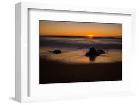 Sunrise at Shelly Beach, Caloundra, Sunshine Coast, Queensland, Australia-Mark A Johnson-Framed Photographic Print