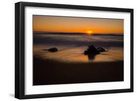 Sunrise at Shelly Beach, Caloundra, Sunshine Coast, Queensland, Australia-Mark A Johnson-Framed Photographic Print