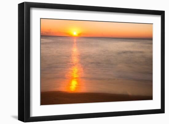 Sunrise at Shelly Beach, Caloundra, Sunshine Coast, Queensland, Australia-Mark A Johnson-Framed Photographic Print