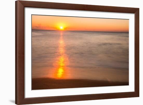 Sunrise at Shelly Beach, Caloundra, Sunshine Coast, Queensland, Australia-Mark A Johnson-Framed Photographic Print