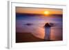 Sunrise at Shelly Beach, Caloundra, Sunshine Coast, Queensland, Australia-Mark A Johnson-Framed Photographic Print