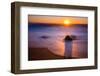 Sunrise at Shelly Beach, Caloundra, Sunshine Coast, Queensland, Australia-Mark A Johnson-Framed Photographic Print