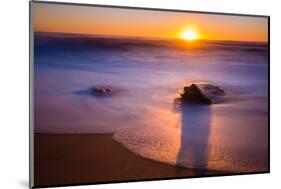 Sunrise at Shelly Beach, Caloundra, Sunshine Coast, Queensland, Australia-Mark A Johnson-Mounted Photographic Print