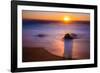 Sunrise at Shelly Beach, Caloundra, Sunshine Coast, Queensland, Australia-Mark A Johnson-Framed Photographic Print