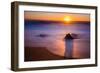 Sunrise at Shelly Beach, Caloundra, Sunshine Coast, Queensland, Australia-Mark A Johnson-Framed Photographic Print