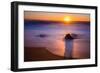 Sunrise at Shelly Beach, Caloundra, Sunshine Coast, Queensland, Australia-Mark A Johnson-Framed Photographic Print