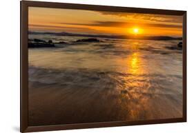 Sunrise at Shelly Beach, Caloundra, Sunshine Coast, Queensland, Australia-Mark A Johnson-Framed Photographic Print