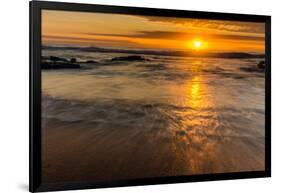 Sunrise at Shelly Beach, Caloundra, Sunshine Coast, Queensland, Australia-Mark A Johnson-Framed Photographic Print