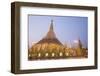 Sunrise at Shwedagon Pagoda (Shwedagon Zedi Daw) (Golden Pagoda), Yangon (Rangoon), Myanmar (Burma)-Matthew Williams-Ellis-Framed Photographic Print