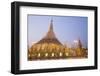 Sunrise at Shwedagon Pagoda (Shwedagon Zedi Daw) (Golden Pagoda), Yangon (Rangoon), Myanmar (Burma)-Matthew Williams-Ellis-Framed Photographic Print