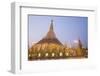 Sunrise at Shwedagon Pagoda (Shwedagon Zedi Daw) (Golden Pagoda), Yangon (Rangoon), Myanmar (Burma)-Matthew Williams-Ellis-Framed Photographic Print