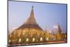 Sunrise at Shwedagon Pagoda (Shwedagon Zedi Daw) (Golden Pagoda), Yangon (Rangoon), Myanmar (Burma)-Matthew Williams-Ellis-Mounted Photographic Print