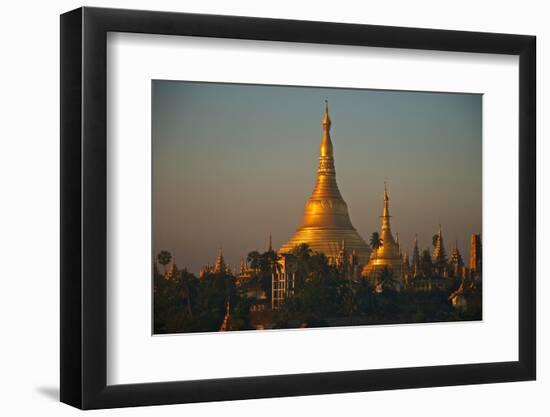 Sunrise at Shwedagon Pagoda-Jerzy Opoka-Framed Photographic Print