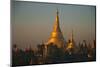 Sunrise at Shwedagon Pagoda-Jerzy Opoka-Mounted Photographic Print