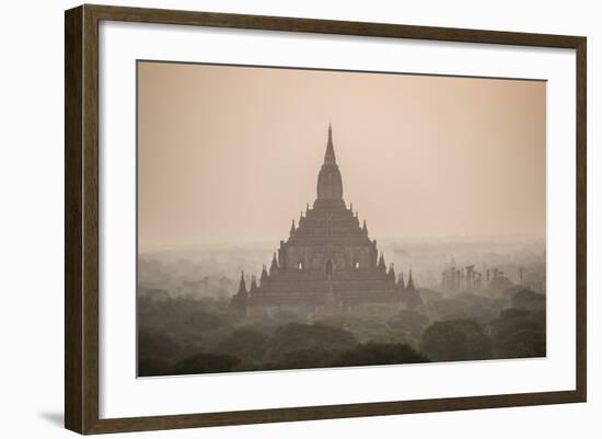 Sunrise at Sulamani Buddhist Temple, Bagan (Pagan) Ancient City, Myanmar (Burma), Asia-Matthew Williams-Ellis-Framed Photographic Print