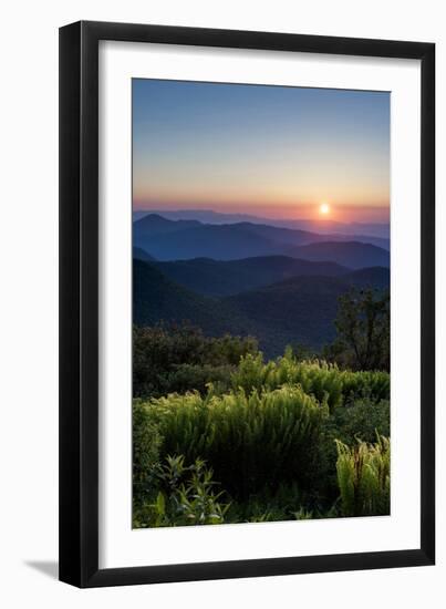 Sunrise at Tennant Mountain Area, Blue Ridge Parkway, North Carolina-Howie Garber-Framed Photographic Print