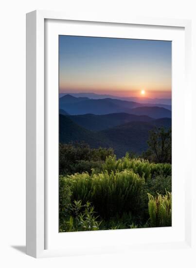 Sunrise at Tennant Mountain Area, Blue Ridge Parkway, North Carolina-Howie Garber-Framed Photographic Print