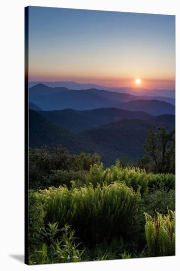 Sunrise at Tennant Mountain Area, Blue Ridge Parkway, North Carolina-Howie Garber-Stretched Canvas