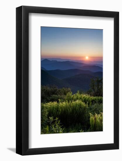 Sunrise at Tennant Mountain Area, Blue Ridge Parkway, North Carolina-Howie Garber-Framed Photographic Print