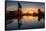 Sunrise at the Clyde Arc (Squinty Bridge), Pacific Quay, Glasgow, Scotland, United Kingdom, Europe-Karen Deakin-Framed Stretched Canvas