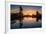 Sunrise at the Clyde Arc (Squinty Bridge), Pacific Quay, Glasgow, Scotland, United Kingdom, Europe-Karen Deakin-Framed Photographic Print