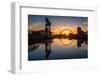 Sunrise at the Clyde Arc (Squinty Bridge), Pacific Quay, Glasgow, Scotland, United Kingdom, Europe-Karen Deakin-Framed Photographic Print