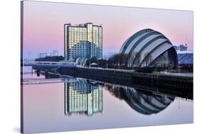 Sunrise at the Clyde Auditorium (The Armadillo), Glasgow, Scotland, United Kingdom, Europe-Karen Deakin-Stretched Canvas