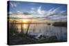 Sunrise at the Lake Neusiedl at Purbach, Burgenland, Austria, Europe-Gerhard Wild-Stretched Canvas