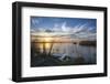 Sunrise at the Lake Neusiedl at Purbach, Burgenland, Austria, Europe-Gerhard Wild-Framed Photographic Print