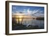 Sunrise at the Lake Neusiedl at Purbach, Burgenland, Austria, Europe-Gerhard Wild-Framed Photographic Print