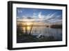 Sunrise at the Lake Neusiedl at Purbach, Burgenland, Austria, Europe-Gerhard Wild-Framed Photographic Print