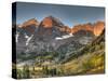 Sunrise at the Maroon-Bells in Colorado's Maroon Bells-Snowmass Wilderness Area-Kyle Hammons-Stretched Canvas