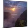Sunrise at the Miradouro Ninho Da Manta, Arieiro, Madeira, Portugal-Rainer Mirau-Mounted Photographic Print