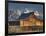 Sunrise at the Mormon Row Barn in Wyoming's Grand Teton National Park-Kyle Hammons-Framed Photographic Print