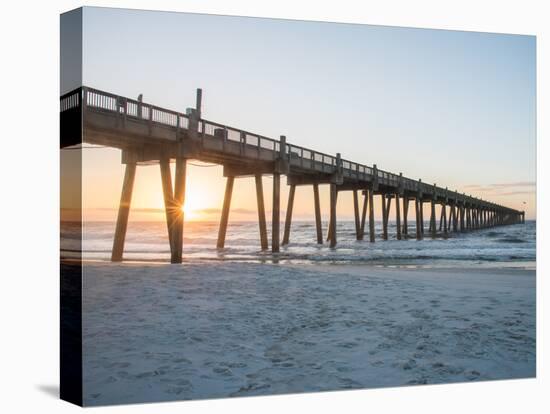 Sunrise at the Pier in Pensacola-The Speedy Butterfly-Stretched Canvas