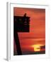 Sunrise at the Pier, Tybee Island, Georgia, USA-Joanne Wells-Framed Premium Photographic Print