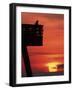 Sunrise at the Pier, Tybee Island, Georgia, USA-Joanne Wells-Framed Photographic Print